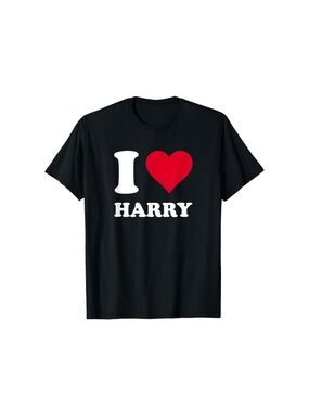I ♥ Harry Graphic Tee - Black & Red Size Medium